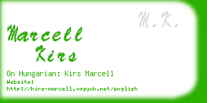 marcell kirs business card